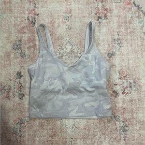 Lululemon Align Tank Size 6 White Gray Camo